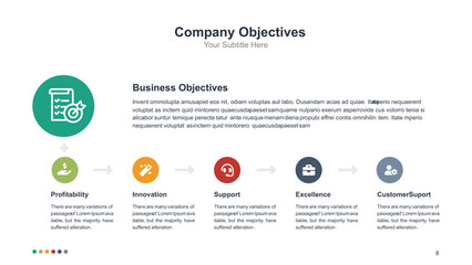 Strategic Company Objectives and Key Business Goals Presentation