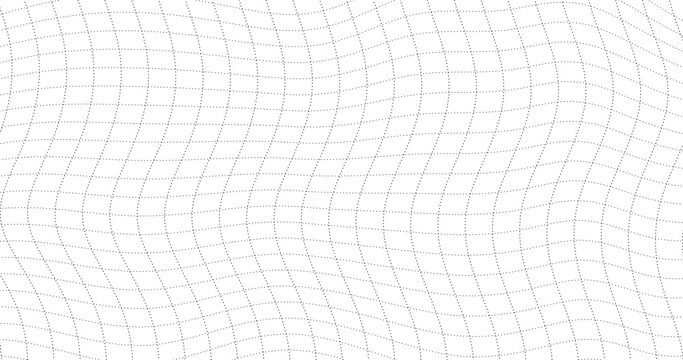 Surface Grid mesh with distort deform lattice grating Dash Lines