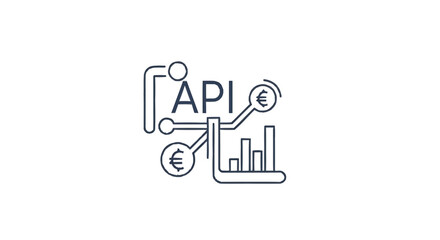 API Financial Data Analysis and Business Growth Concept.
