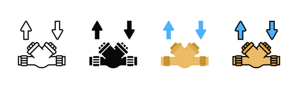 Backflow Prevention Icon Pack In Multiple Styles