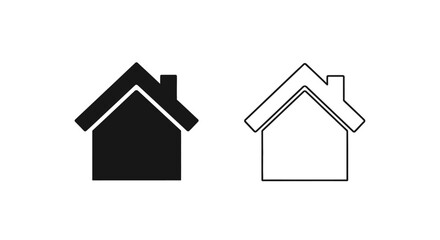 Obraz premium Minimalist house icons - modern design Vector