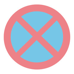 Red And Blue X Mark Vector Icon