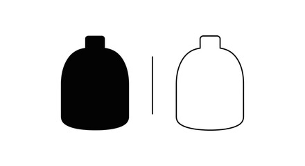 Obraz premium Black and white vase silhouettes Vector