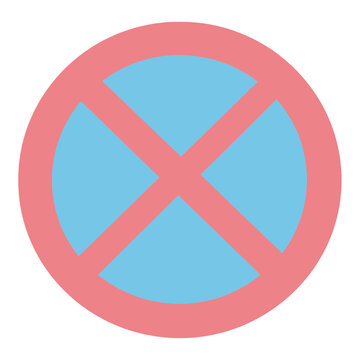 Red And Blue X Mark Vector Icon