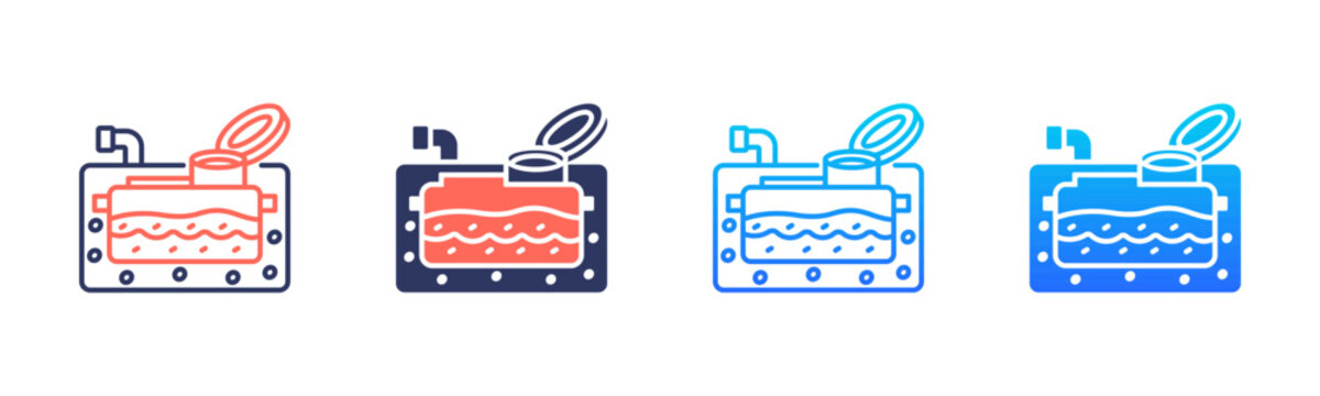 Septic Tank Icon Pack In Multiple Styles