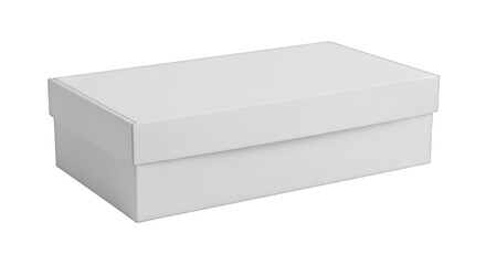 Naklejka premium White rectangular box with sliding lid isolated on transparent background product display