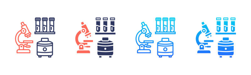Obraz premium Blood Laboratory Icon Pack In Multiple Styles