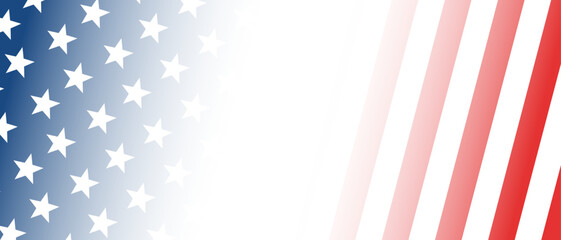 US flag background, transparent American flag banner, border