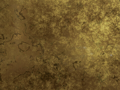 Aged brass metal surface with scratches and patina