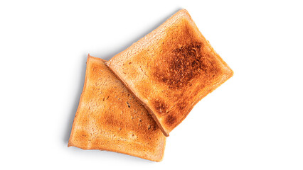 Fototapeta premium Toast on a white background. High quality photo