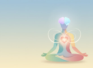 Mental wellness and emotional balance concept illustration