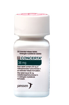 Concerta 36mg ADHD Prescription Medication Methylphenidate Tablets with transparency