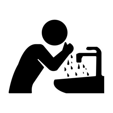ablution silhouette icon design template	