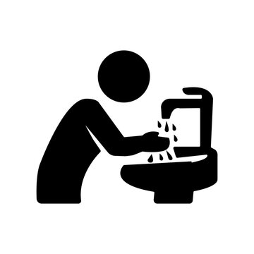 ablution silhouette icon design template	