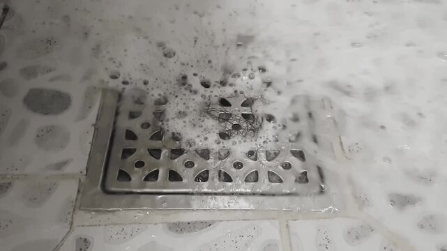 Drain clogged with fallen female hair. problems with hair loss