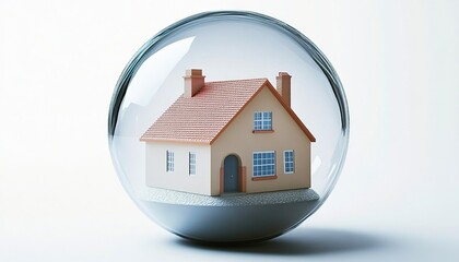 Miniature House in Protective Display Dome Provides Safety, Security, and Investment Preservation