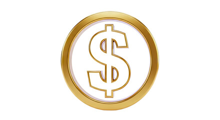 Obraz premium Golden Dollar Sign Icon