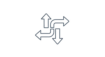 Directional Arrows Indicating Multiple Choices and Paths.
