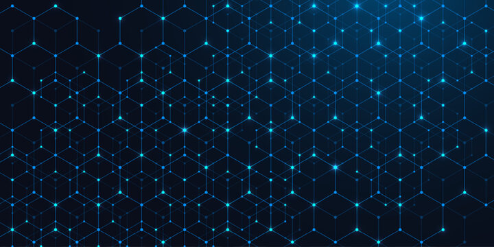 Abstract digital blockchain cube blocks concept. 3D big data cubes quantum computer technology idea. Artificial intelligence data core cubes design element