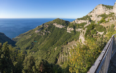 Obraz premium Sentiero Degli Dei - The hiking Amalfi coast - Path of the Gods