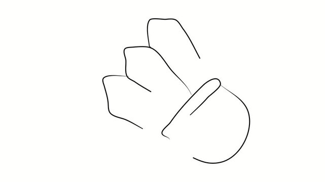 Badminton shuttlecock, sports. Contour drawing, silhouett animation. Continuous line. Isolated on white. Video 4k object illustration self-drawing. Object construction. Minimalist continuous line draw