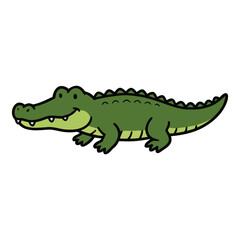 Obraz premium cute color full illustration of aligator
