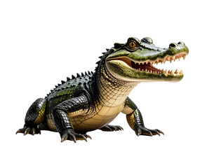 Fototapeta premium Alligator logo concept with textured scales and fierce expression