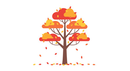 Vector autumn tree icon