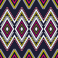 Colorful Abstract Geometric Ethnic Pattern.