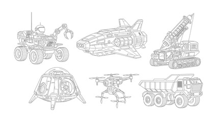 Future Engineering Concepts: An illustrative depiction showcases an array of innovative vehicles, each meticulously crafted to push the boundaries of technology and design.  © abidakhatun