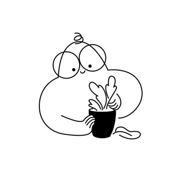 Houseplant Care Hobby Doodle