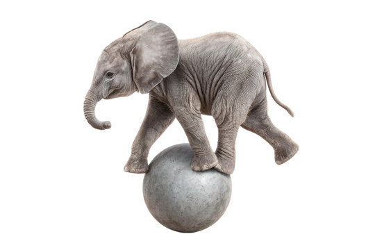 Elephant Trick Performance Icon isolated on transparent background