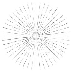 Obraz premium Abstract Sunburst Design with Radiating Lines and Circular Center