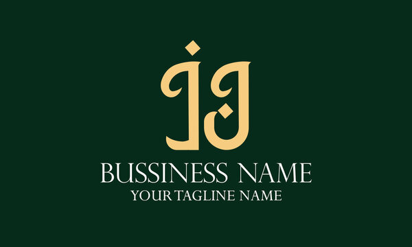 IJ I ij initial logo | initial based abstract modern minimal creative logo, vector template image. luxury logotype logo, real estate homie logo. typography logo. initials logo