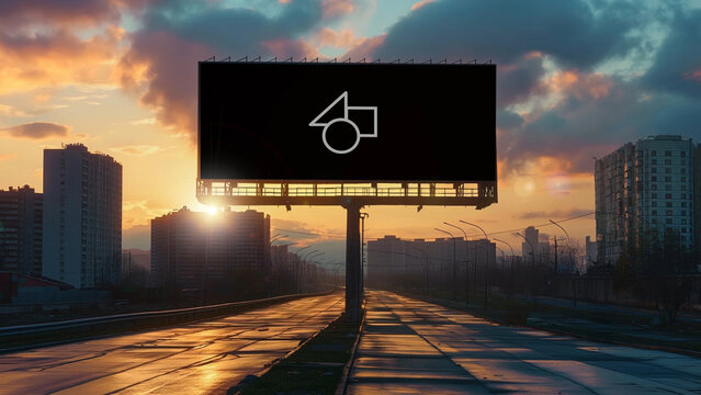 Urban City Billboard Mockup 3 &ndash; Outdoor Advertising Display in Modern Street Environment, Realistic Large Poster Showcase, Marketing and Branding Presentation Template