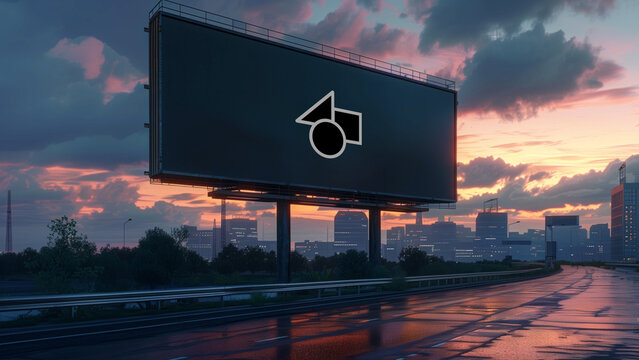 Urban City Billboard Mockup 4 &ndash; Outdoor Advertising Display in Modern Street Environment, Realistic Large Poster Showcase, Marketing and Branding Presentation Template