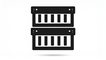 Black Rectangular Plates with Cutouts &ndash; Engineering Assembly Components Photography