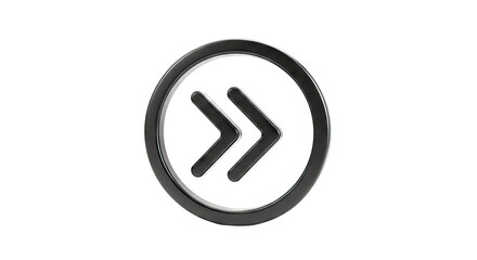 Black Fast Forward Icon