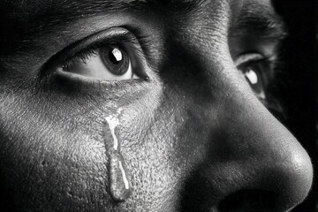 Emotion captured in a moment of silent reflection