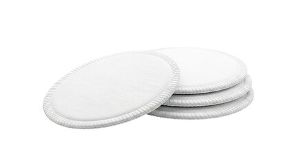 Stack of White Round Textured Coasters