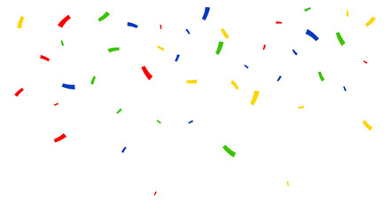 Minimal Colorful Party Confetti Scatter with Pink Blue Green and Yellow Paper Shapes