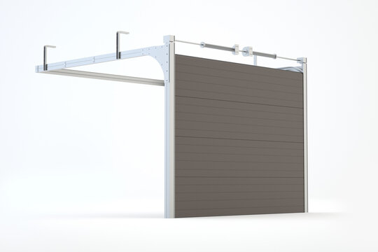 Garage gate on white background