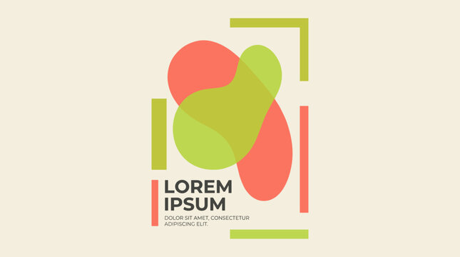 Abstract Geometric Shapes with Lorem Ipsum Text.