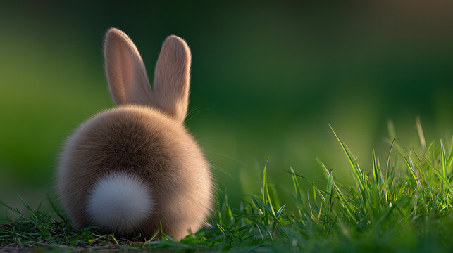 Easter Bunny tail photorealistic animal 