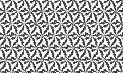 Fototapeta premium Abstract black and white geometric pattern. Seamless repeating design ideal for textile prints, website backgrounds, or modern art projects.