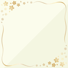 Obraz premium 高級感のある桜の背景 アイボリー＆ゴールド