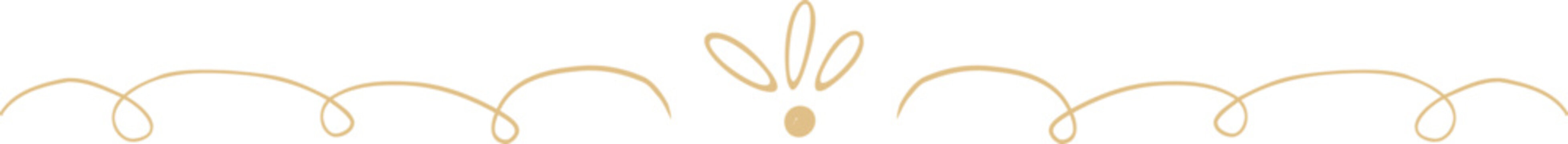 Ornate celestial golden elegant divider, star line separator. Minimal line esoteric decoration with moon,sun