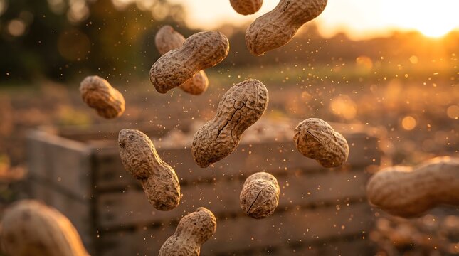 levitation peanuts, natural, healthy, 4k 