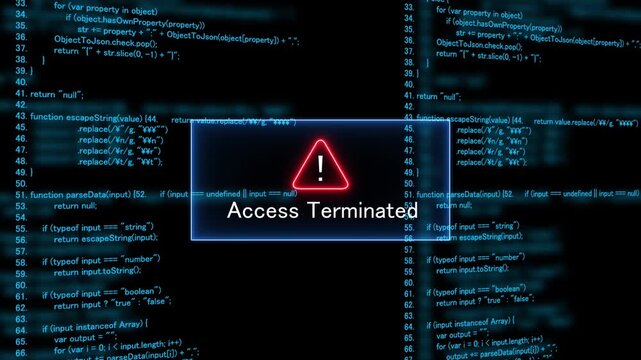  Login Password System Error Security, Access terminated , Cyber Crime Attack Computer. System safety, privacy protection. Hacker attack Security Alert Cyber security concept.
