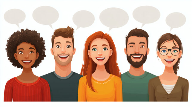 Dibujos de personas hablando